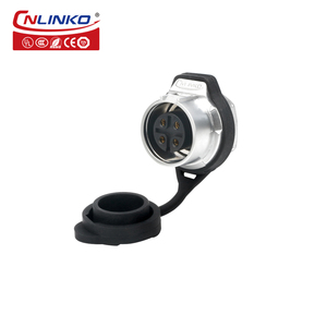 Cnlinko M16 10A DC AC cung cấp điện cáp kết nối không thấm nước IP68 <span class=keywords><strong>4</strong></span> pin kim loại và nhựa LED chiếu sáng cắm ổ cắm kết nối - Product Image 4