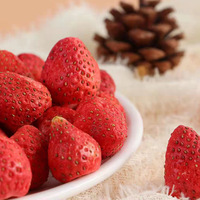 Gezonde hele aardbeien, GMO-vrij, gevriesdroogd, zongedroogd, zoetzure smaak, bulk, vacuüm verpakt, geconserveerd fruit, snack