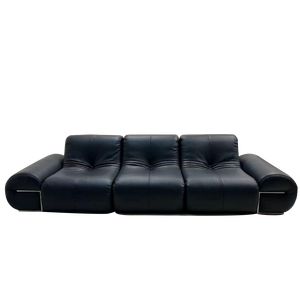 Retour aux anciens Canapé de salon Minimalisme moderne Canapé droit à haute quality3-seater en cuir à peau entière - Product Image 3