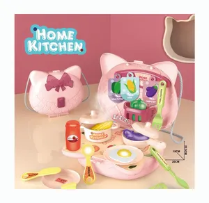 Juego de cocina de imitación para niños, juego de cocina <span class=keywords><strong>feliz</strong></span>, Mini juguetes de cocina - Product Image 1