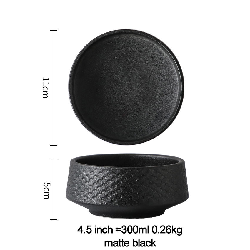 Bol de 4,5 pouces noir mat