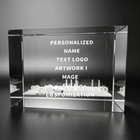 Trofeo de Cristal Cuadrado con Patrón Personalizado Grabado con Láser Neelpure - Regalo Promocional DIY
