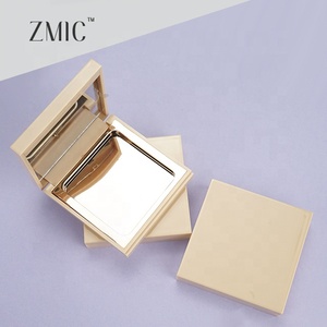 High Quality Pressed Powder <strong>Compact</strong> square Nude Gold Metal Pan Single Magnetic Blush <strong>Makeup</strong> <strong>Compact</strong> with Mirror - Product Image 4