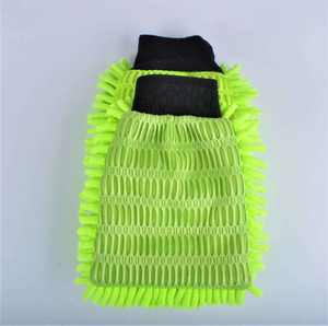 Gant de nettoyage automobile premium en chenille, un côté en tissu maillé, l'autre côté anti-rayures - Product Image 3