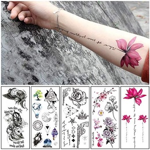 Lotus Water <strong>Lily</strong> Flower Temporary <strong>Tattoos</strong> Body <strong>Tattoo</strong> Sticker for Arms Legs Shoulder Back