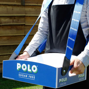 Bandejas de madera para aperitivos con correa, bandeja Usherette original con estampado, bandeja para servir fiestas nocturnas de cine, portador de palomitas de maíz Usherette - Product Image 5