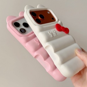 เคสโทรศัพท์ซิลิโคนรูปโบว์น่ารัก Senyork 3D สำหรับเด็กผู้หญิง รุ่น iPhone 17 16 Pro Max 15 14 13  วัสดุยางนิ่ม ป้องกันการกระแทก - Product Image 3