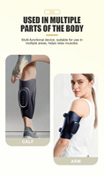 Nouvel appareil de massage des jambes et des mollets avec airbag, massage par compression, compresse chaude, vibration, appareil de beauté, rechargeable par USB, télécommande sans fil