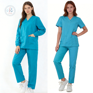 अस्पताल के डॉक्टरों के लिए थोक थोक बुने वाली चिकित्सा स्क्रैब 100% कपास की नई शैली कस्टम लुभावनी खिंचाव - Product Image 4