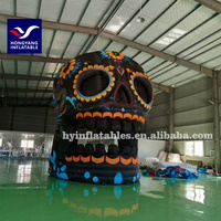 Modelo Inflable de Calavera Grande a Prueba de Agua con Ventilador Incorporado para Decoración de Cabina de DJ, Inflables Publicitarios Multicolores de Fantasía