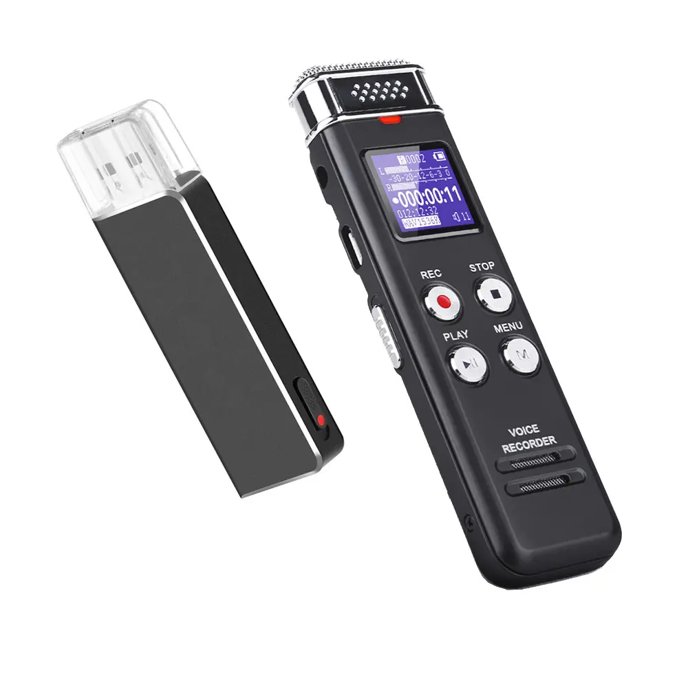 Aomago Custom Mini Recording Device Key Chain Dictaphone Key Holder 8GB USB Stick Voice Recorder