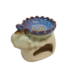 เครื่องหอมเซรามิกรูป<span class=keywords><strong>ช้าง</strong></span>ไทยที่จุดเทียนหอมระเหยกลิ่นหอมดอกบัวเครื่องอุ่นน้ำมันหอมระเหยพอร์ซเลนตะเกียงใส่เทียน<span class=keywords><strong>ชา</strong></span> - Product Image 5