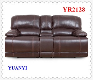 ホット販売セクショナルリクライニングソファ快適なレザーリクライニングソファセットトップグレインレザーソファリビングルームソファ - Product Image 5