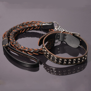 Medium And <b>Large</b> <b>Dog</b> Leashes Leather Chains Golden Retrievers German Shepherds Explosion-Proof <b>Dog</b> Walking Leashes <b>Collars</b> - Product Image 2