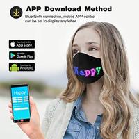 Masque d'animation de texte à LED Bar Dance Party Full Color LED Display Light Mask LED Advertising Anti-bacterial Mask