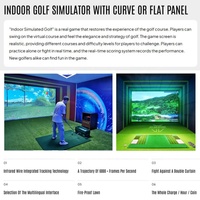 Simulateur de golf automatique Ar Golf, écran de projection de golf intérieur à 3 couches, simulateur de sport de golf virtuel 3D pour centre sportif