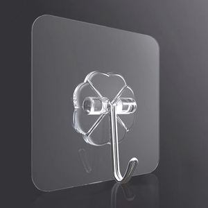 Chất Lượng Cao Lưu Trữ Nhà Bếp Kim Loại Trong Suốt Khóa Móc Móng Tay Miễn Phí Tự Dính Tường Móc Cho Phòng Tắm Và Nhà Bếp - Product Image 1