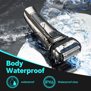 เครื่องโกนหนวดไฟฟ้า Vanshe IPX6 สำหรับผู้ชาย แบบฟอยล์ ใช้ได้ทั้งแบบเปียกและแห้ง กันน้ำ แบตเตอรี่ 600mAh ใช้งานได้นาน 60 นาที พร้อมที่เล็มเครา - Product Image 4