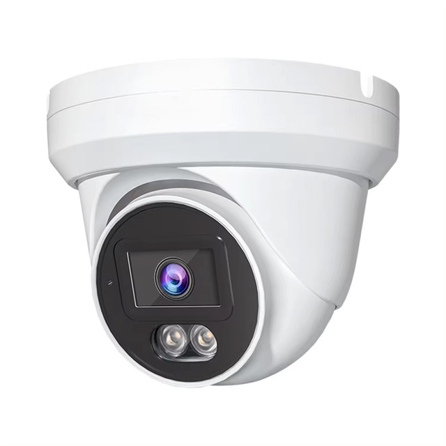 8MP Poe Ip Camera Turret Smart Dual Light AI Motion Detection Built in Audio IR Night Vision Outdoor Security Camera H265+ DWDR