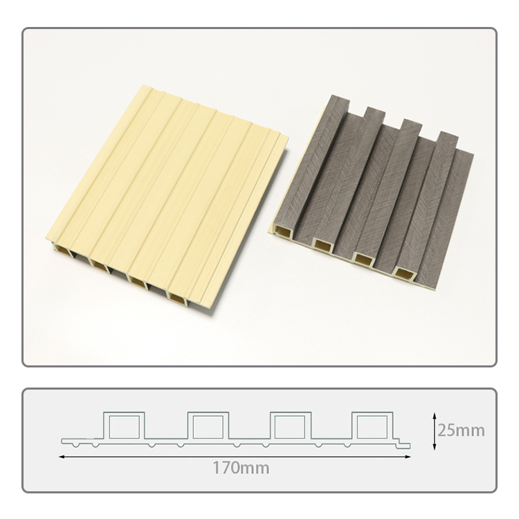 Wooden Grain PVC WPC Wall Panel Fluted Wall Panels WPC 3D Wall Panel