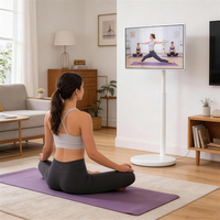 Televisor Inteligente Android Portátil de 32 Pulgadas, Full HD, Pantalla Táctil de 10 Puntos, Monitor LED LCD Resistente al Agua, Carga Inalámbrica, Diseño Móvil con Soporte