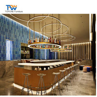 Comptoir de bar sur le toit moderne personnalisé conception de décoration de boîte de nuit commerciale concept de comptoir de restaurant