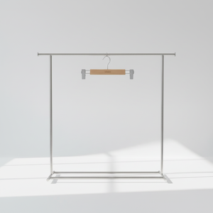 <span class=keywords><strong>Cintre</strong></span> pour pantalon en bois de hêtre finition naturelle mate, style homme, dossier incurvé, base plate, bord droit - Product Image 1