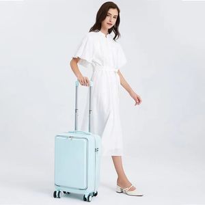 Hot bán Du Lịch VaLi Set ABS hành lý túi bánh xe du lịch phong cách xe đẩy túi mang theo trên hành lý túi du lịch Bộ - Product Image 2