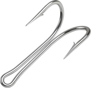 Hameçons doubles en acier à haute teneur en carbone, super résistants, usage général, lot de 2 - Product Image 2