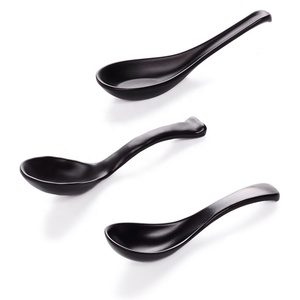 Helado Negro cuchara de melamina porcelana cuchara Catering restaurante cuchara - Product Image 4