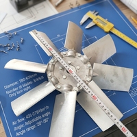 Pale de ventilateur centrifuge en alliage d'aluminium P3H, largeur réglable de 20 à 50 mm, pour usage en restaurant, compresseur d'air, ventilation
