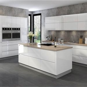 Top 10 armoires supiler Haute Brillance Couleur Blanche En Bois Laque <span class=keywords><strong>Cuisine</strong></span> Unités U Forme Modulaire Armoires <span class=keywords><strong>De</strong></span> <span class=keywords><strong>Cuisine</strong></span> - Product Image 3