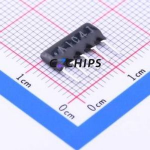 A05-104JP ตัวต้านทานแบบเครือข่าย SIP-5-2.54 มม. (จำนวนตัวต้านทาน: 4 ตัว) (ค่าความต้านทาน: 100kโอห์ม ความแม่นยำ: 5%) - Product Image 1