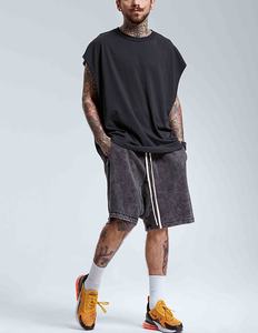 Moda canottiera uomo, 2020 100 cotone Hip Hop maschile ampia tinta unita camicia senza maniche t-Shirt canotta - Product Image 6