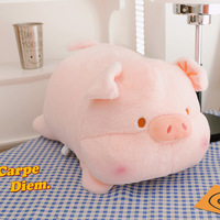 Peluche personnalisée Kinqee en forme de cochon rose, apaisante et super douce, coussin en peluche, animal en peluche kawaii personnalisé, décoration de mariage
