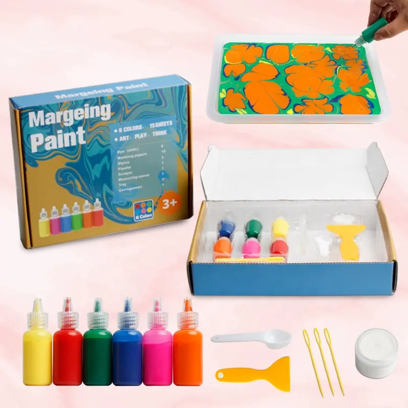 Hot sell water marbling paint art kit for kids