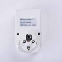 Enchufe Temporizador Digital Programable con Batería de Litio, Tipo de Enchufe Europeo, 220V-240V, 50Hz, 24 Horas, 10A, Diario/Semanal, LCD, IP44, con Certificación CE y RoHS