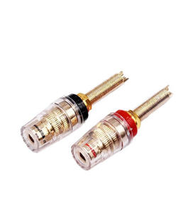 موصل صوت هاي فاي مطلي بالروديوم/الذهب لمكبر الصوت مع مقبس موز 4 مم - Product Image 1