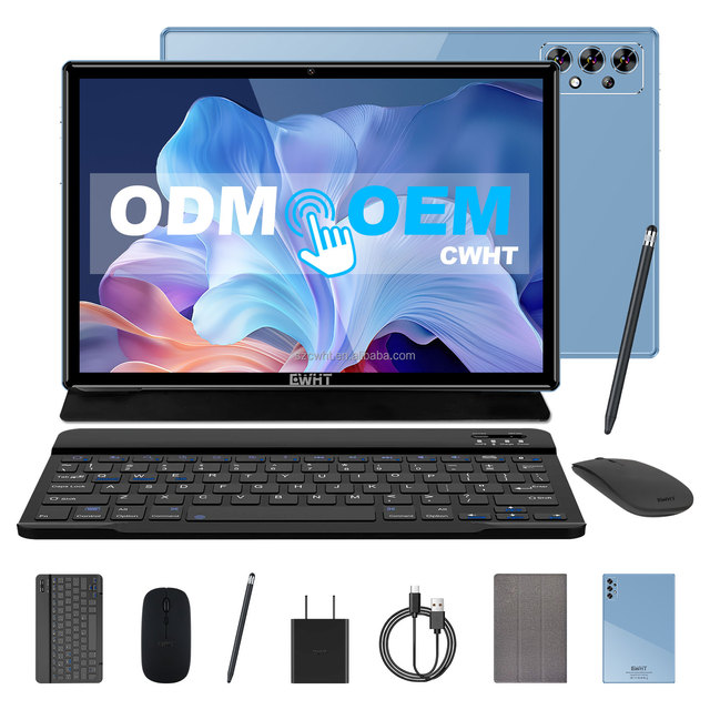 2026 Factory Direct Sale Android Tablet 10.1 Inch 8 Core 16GB 256GB Tablet PC All in One Tablet PC with Keytboard Mouse