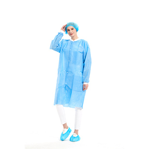 ISO 13485 Noir Blanc Non Tissé Manteau Jetable Lab Manteaux Rose <span class=keywords><strong>SMS</strong></span> - Product Image 4