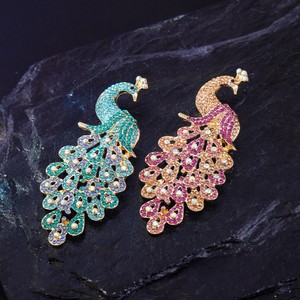 Broche de Pavo Real 2026, Estilo Étnico Vintage, con Pedrería, Chapado en Oro Rosa, para Niñas y Mujeres, de Aleación, para Bodas, Fiestas y Compromisos - Product Image 2