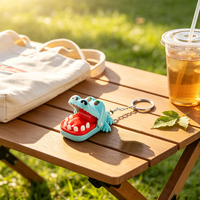 Mini porte-clés crocodile mordant, jouet amusant anti-stress, pendentif porte-clés pour enfants