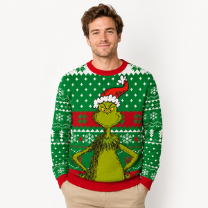 <span class=keywords><strong>Pull</strong></span> <span class=keywords><strong>de</strong></span> Noël pour homme en tricot, style mode, personnalisé, vente en gros, motif familial jacquard, <span class=keywords><strong>pull</strong></span> du Nouvel An, <span class=keywords><strong>pull</strong></span> <span class=keywords><strong>de</strong></span> Noël moche <span class=keywords><strong>Grinch</strong></span> - Product Image 3