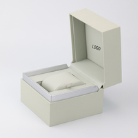 Boîte cadeau carrée de luxe personnalisée TIME TOKEN en carton blanc avec doublure en cuir PU pour montre, fabricant d'emballages en papier