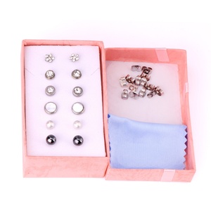 Ensemble de boucles d'oreilles clous avec zircon brillant, prix d'usine, pour femme, cadeau de bijoux - Product Image 6