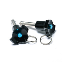 Goupille à ressort à trois fleurs à dégagement rapide, oxyde noir, 8mm 10mm 12mm, pour machines à bois et scies sur table