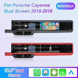 หน้าจอคู่ขนาด 12.3 นิ้วใหม่สำหรับ Porsche Cayenne ปี 2010-2016 วิทยุติดรถยนต์ Android รองรับ Carplay ระบบนำทาง มัลติมีเดีย ระบบความบันเทิงสำหรับผู้โดยสาร - Product Image 3