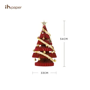 Novedoso Árbol de Navidad <span class=keywords><strong>Plegable</strong></span> de Papel Creativo con Iluminación para Decoración del Hogar y Tiendas de Temporada - Product Image 1