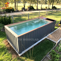Piscine modulaire gonflable en PVC et aluminium pour l'extérieur, système de filtration, piscine portable préfabriquée, spa, piscine de glamping