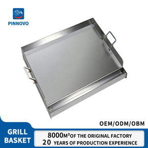 Plaque de cuisson en acier inoxydable Pinnovo pour grills à charbon, grande surface plate, <span class=keywords><strong>barbecue</strong></span>, fumoir, chaleur uniforme, facile à nettoyer, plaque de cuisson extérieure - Product Image 6